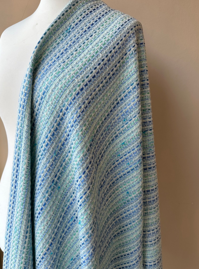 AQUAMARINE WOOL TWEED
