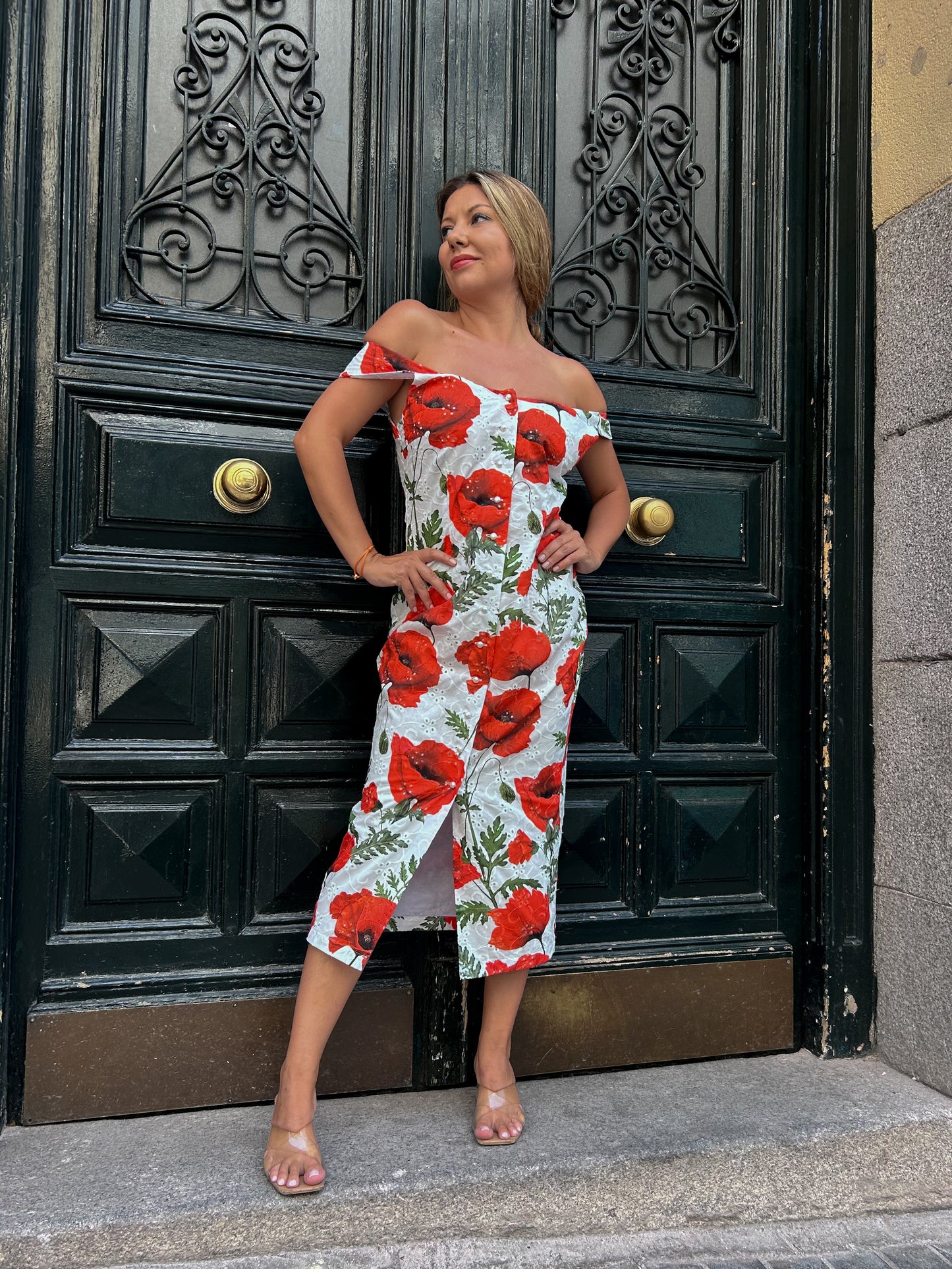 LACE COTTON DRESS