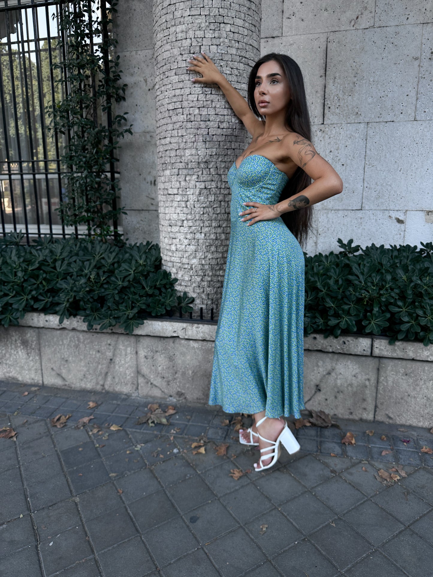 SILK DRESS WITH CUPS