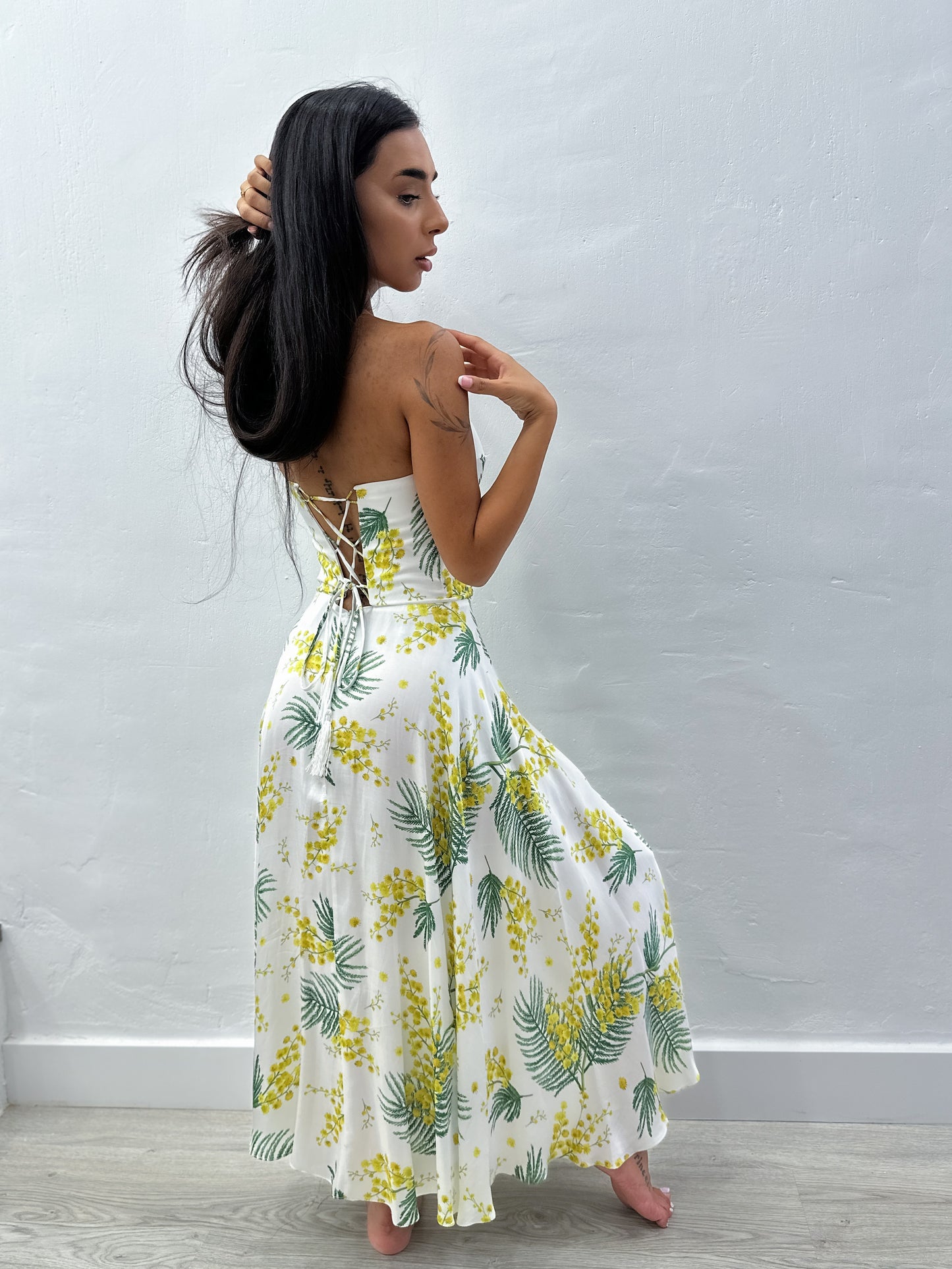 SILK DRESS WITH CUPS