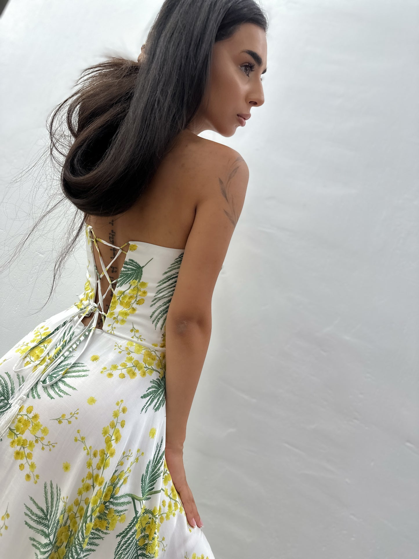 SILK DRESS WITH CUPS