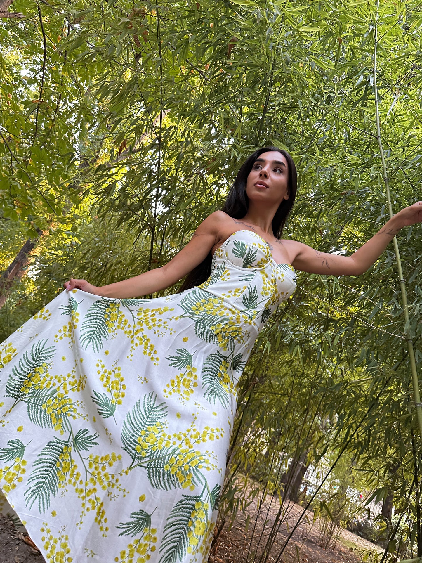 SILK DRESS WITH CUPS