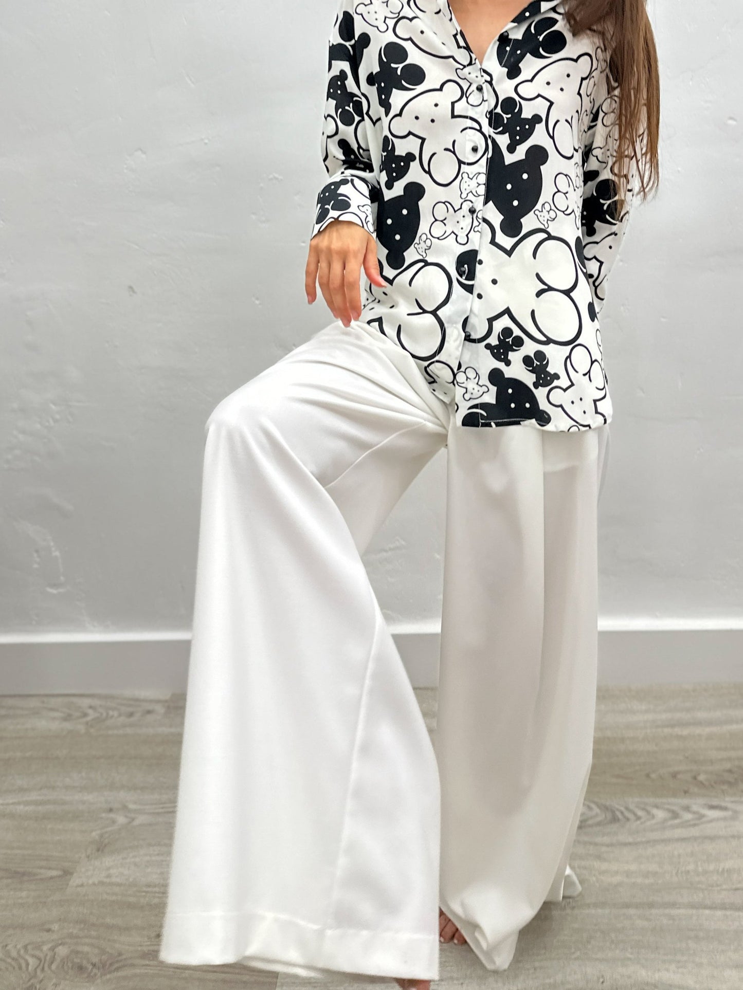 COTTON TROUSERS PALAZZO
