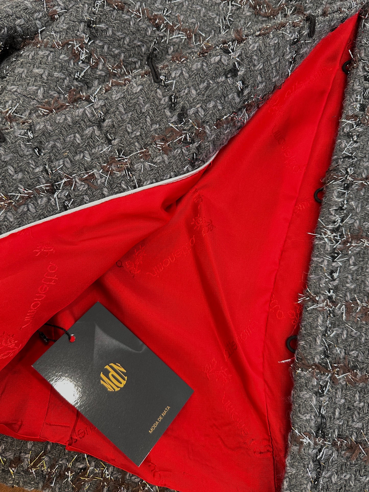 Tweed gray jacket of wool with lurex hight quality