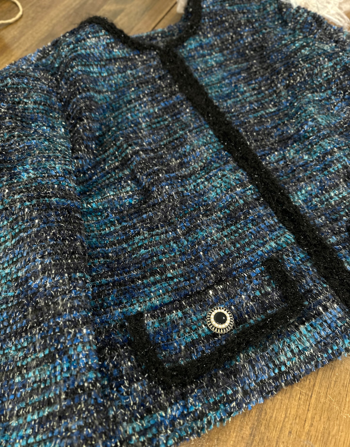 Tweed blue jacket hight quality