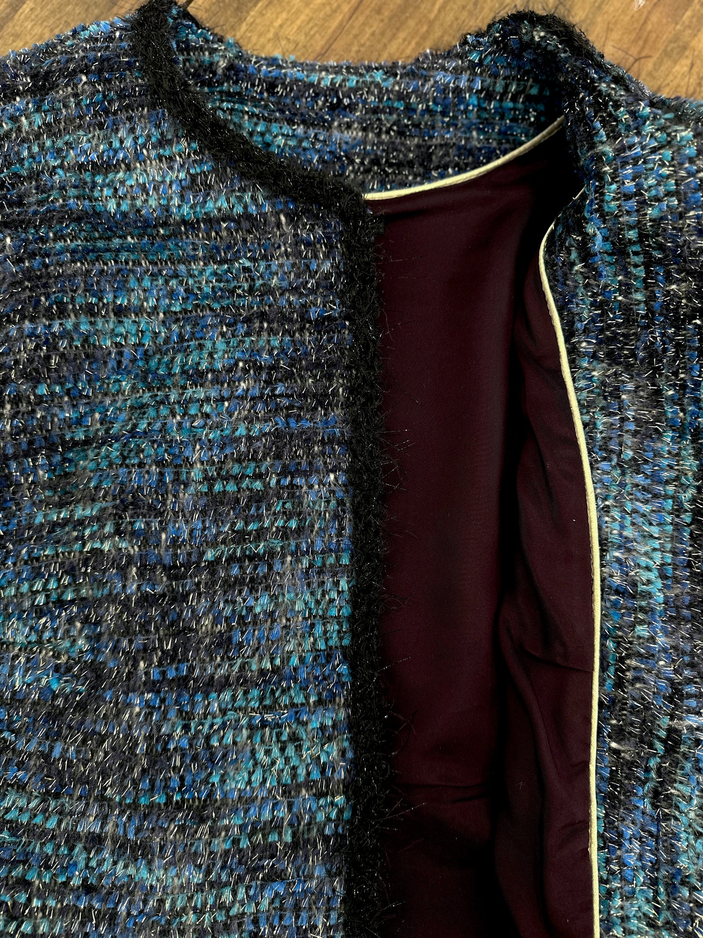 Tweed blue jacket hight quality
