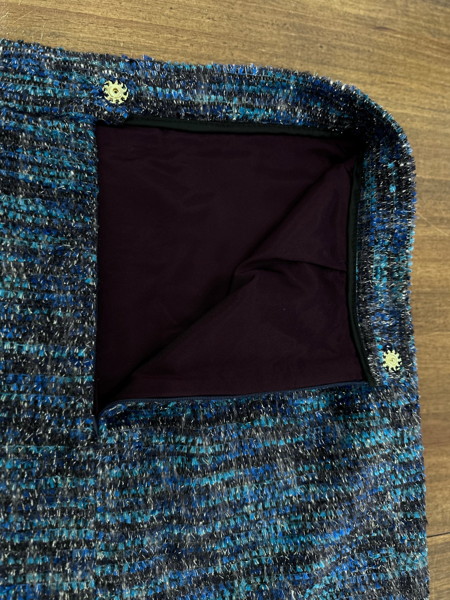 Tweed blue skirt of wool hight quality