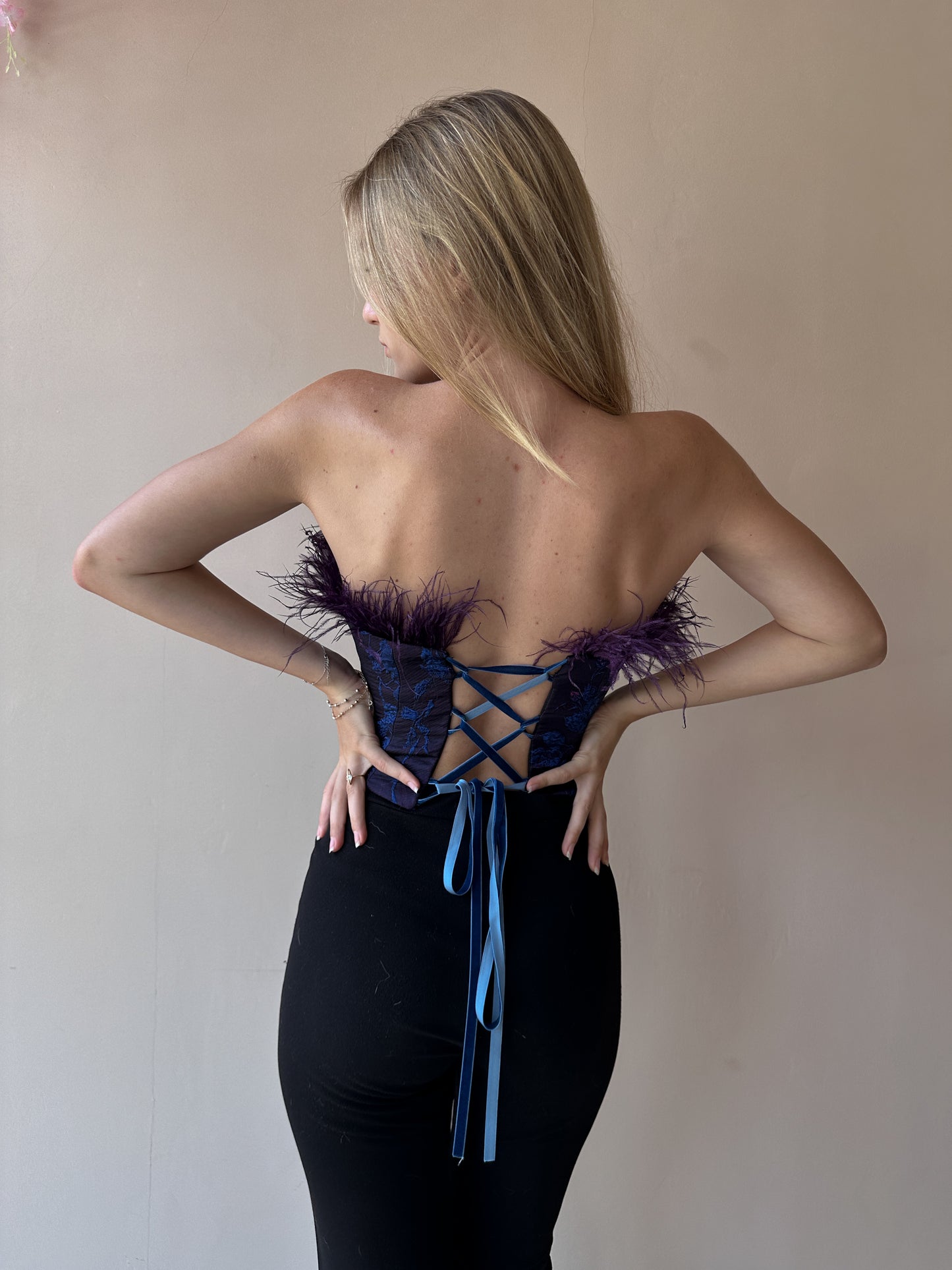 SILK JACQUARD CORSET