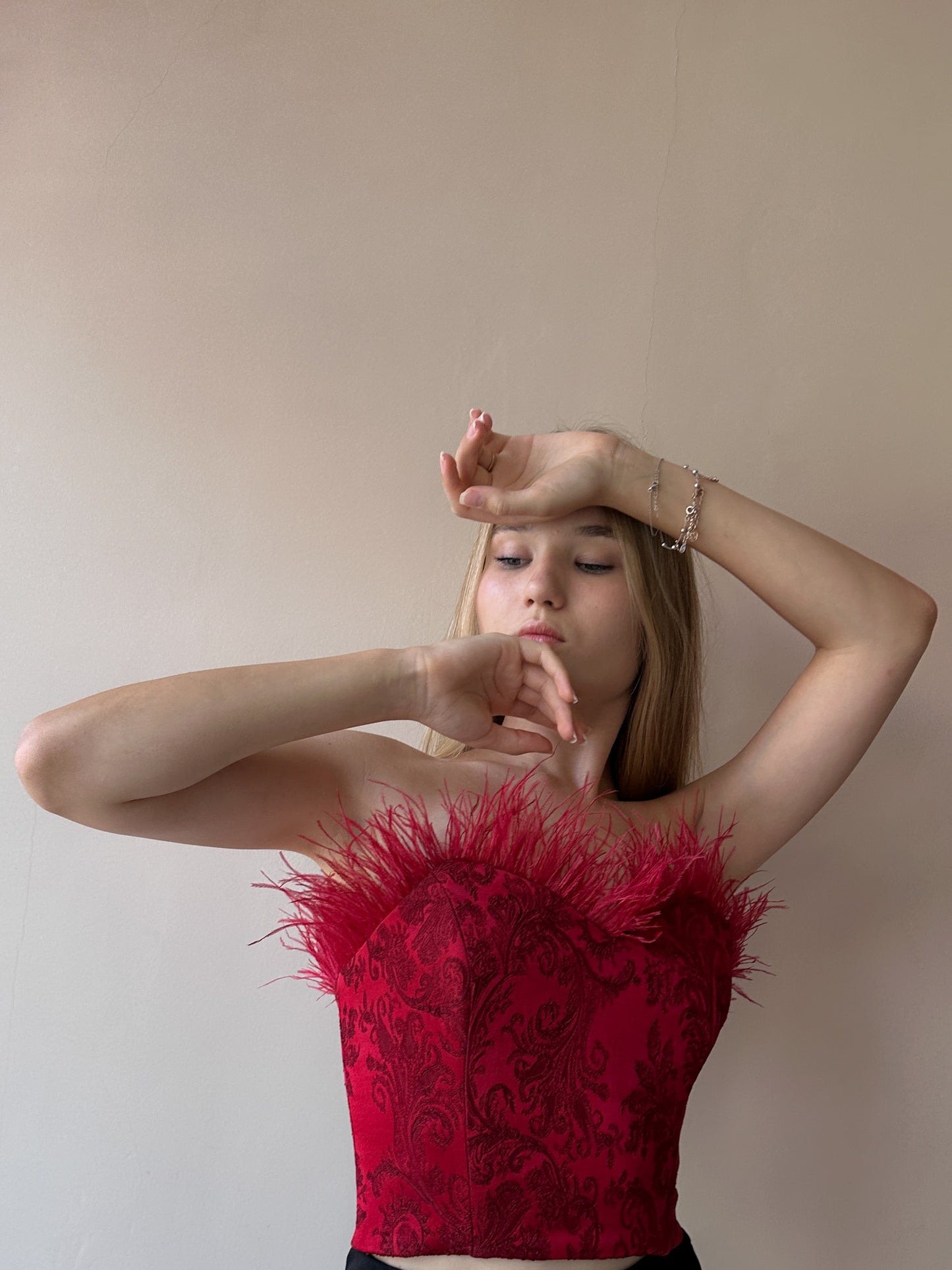 SILK JACQUARD CORSET