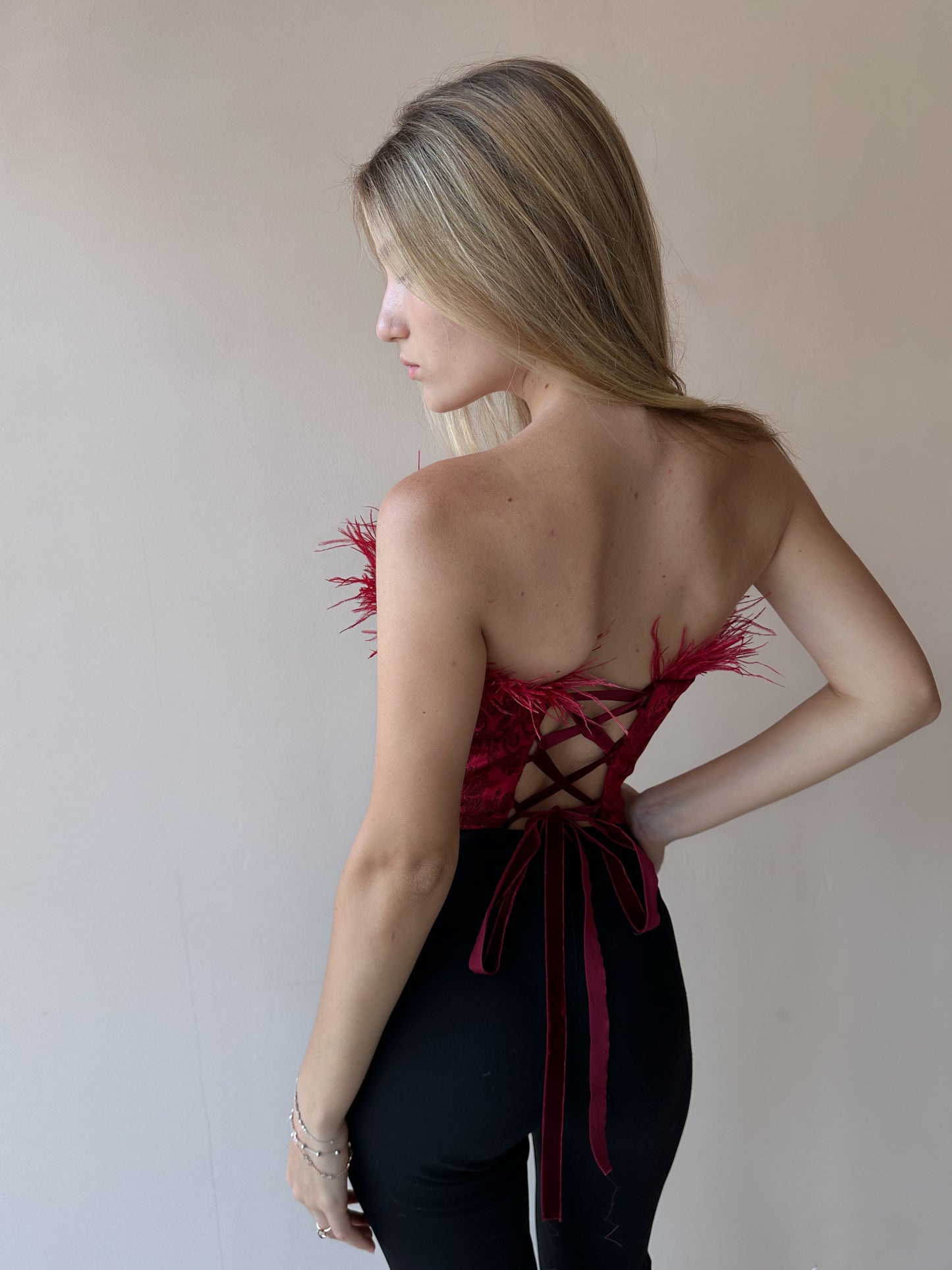 SILK JACQUARD CORSET