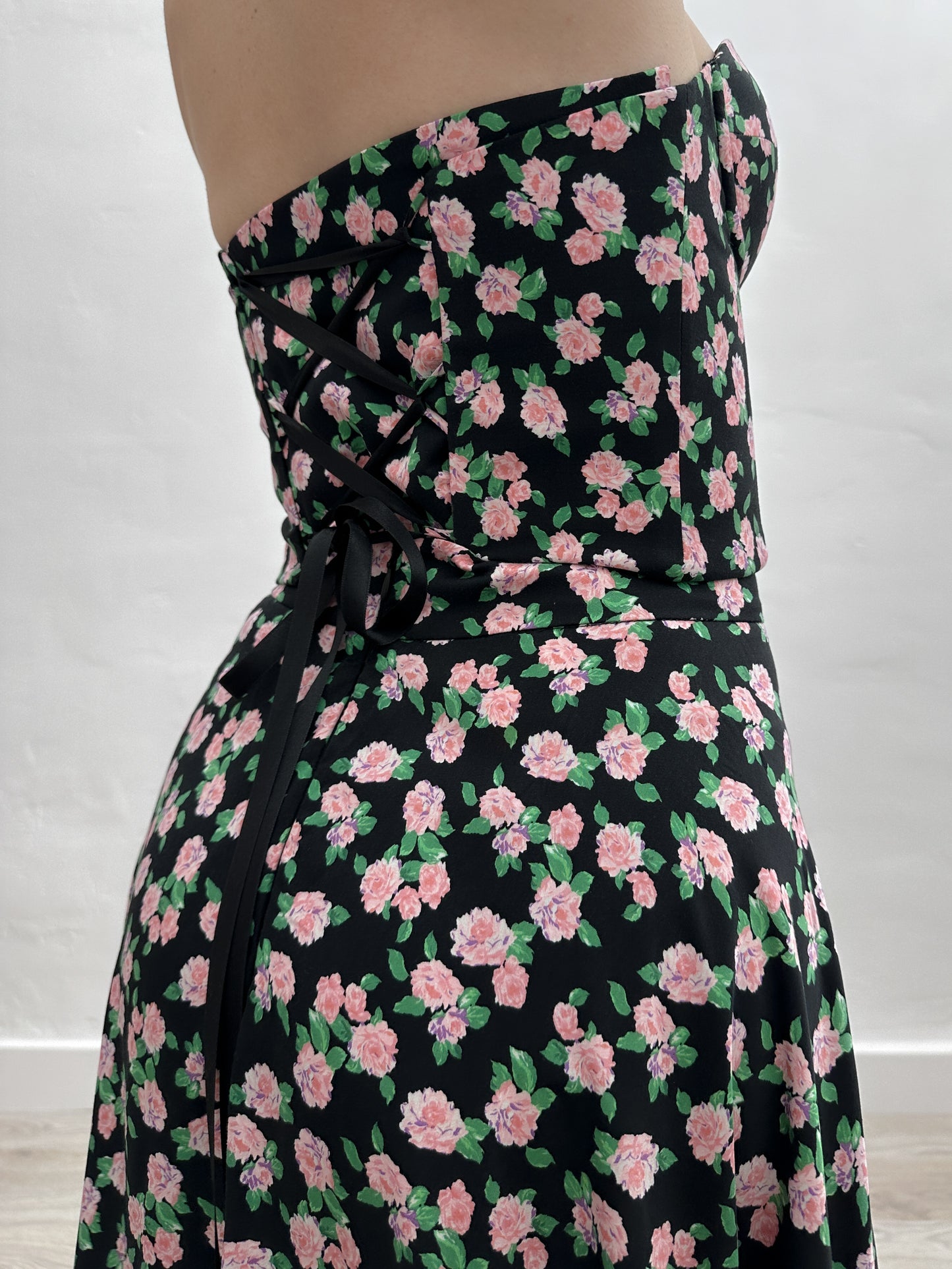 SKIRT MIDI WITH FLOWERS
