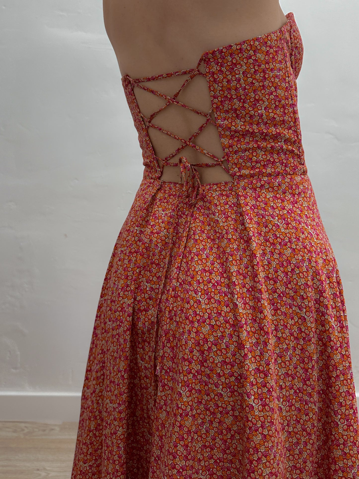 SILK DRESS WITH CUPS