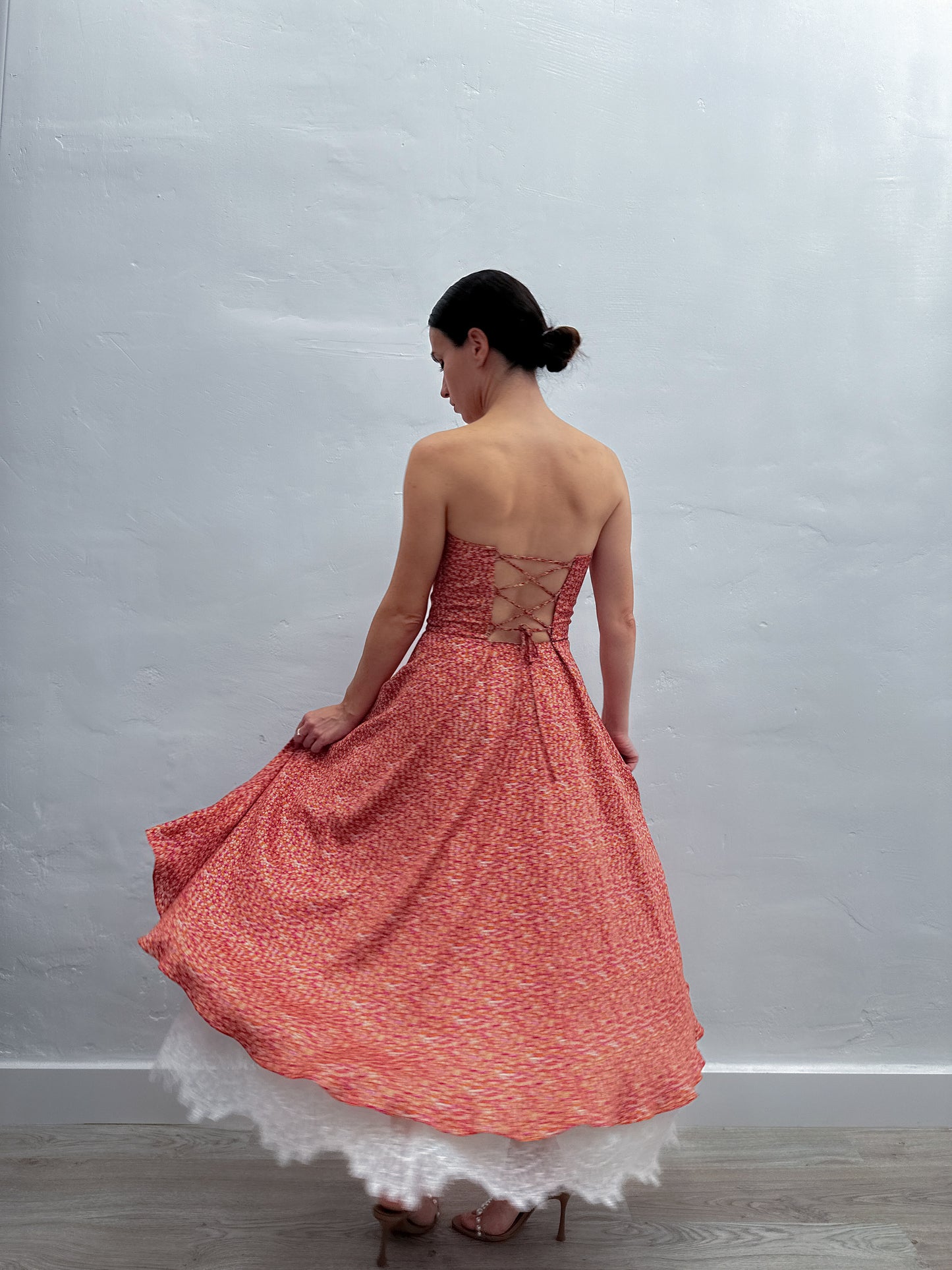SILK DRESS WITH CUPS