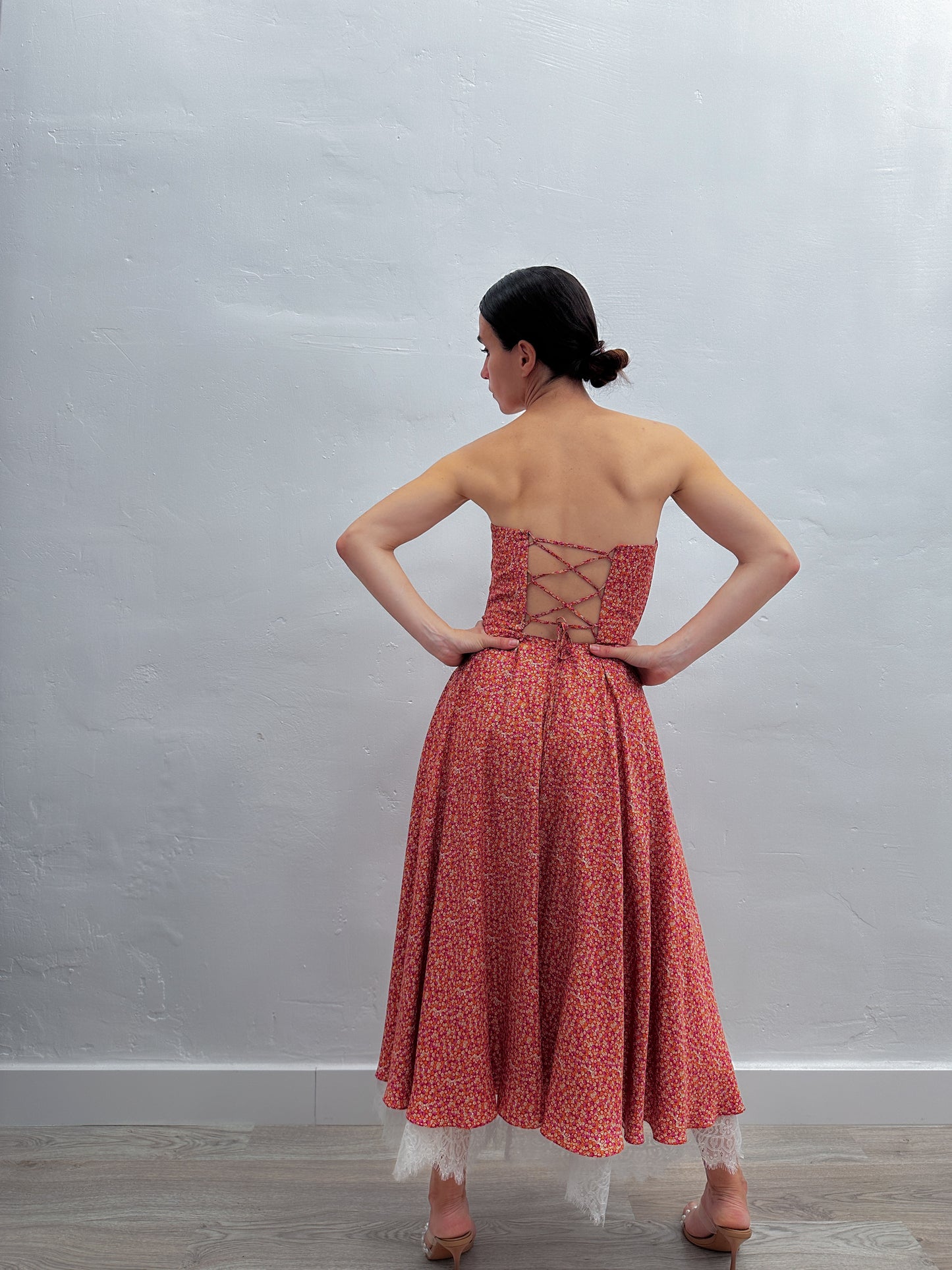 SILK DRESS WITH CUPS