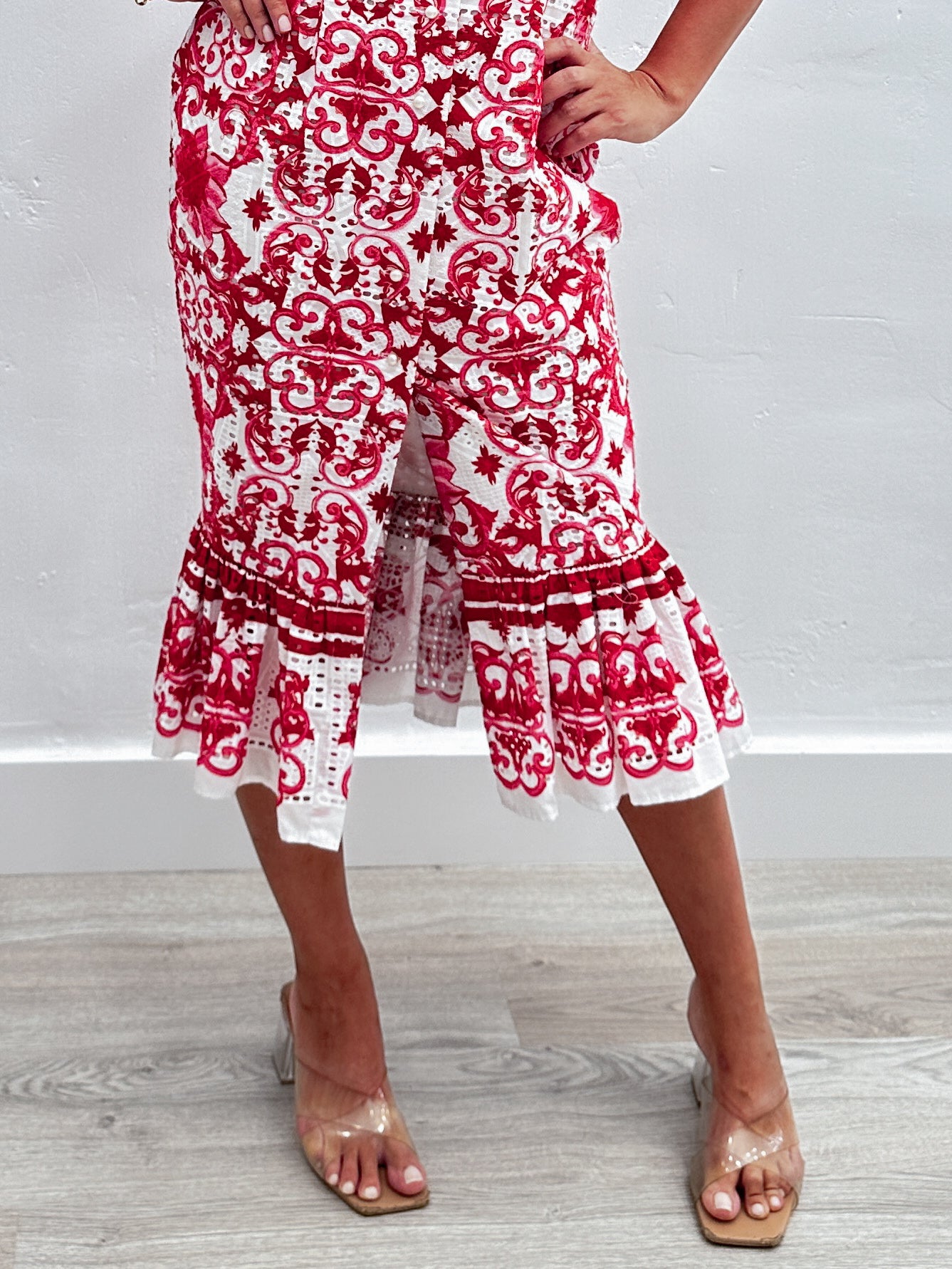 LACE COTTON DRESS