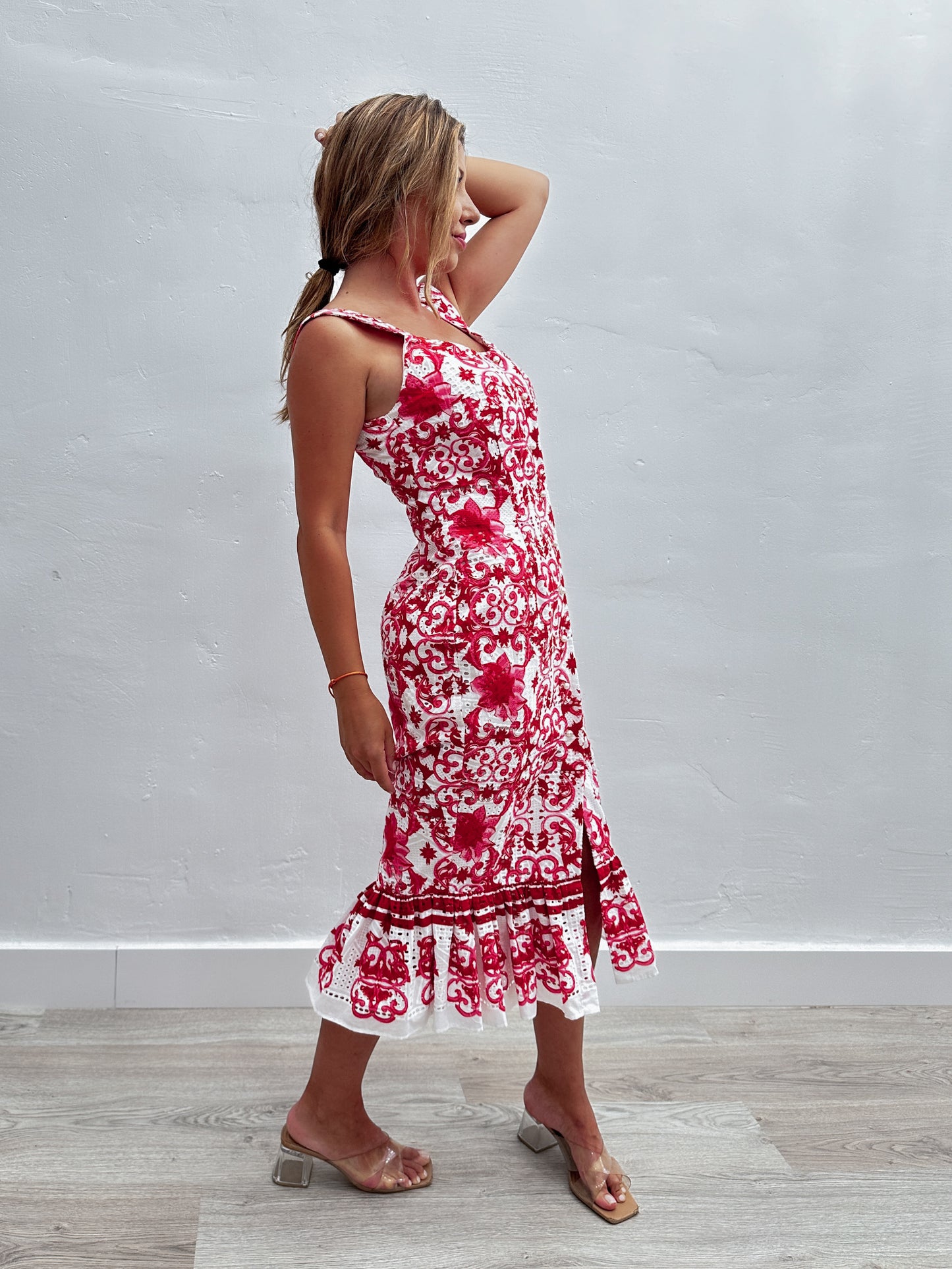 LACE COTTON DRESS