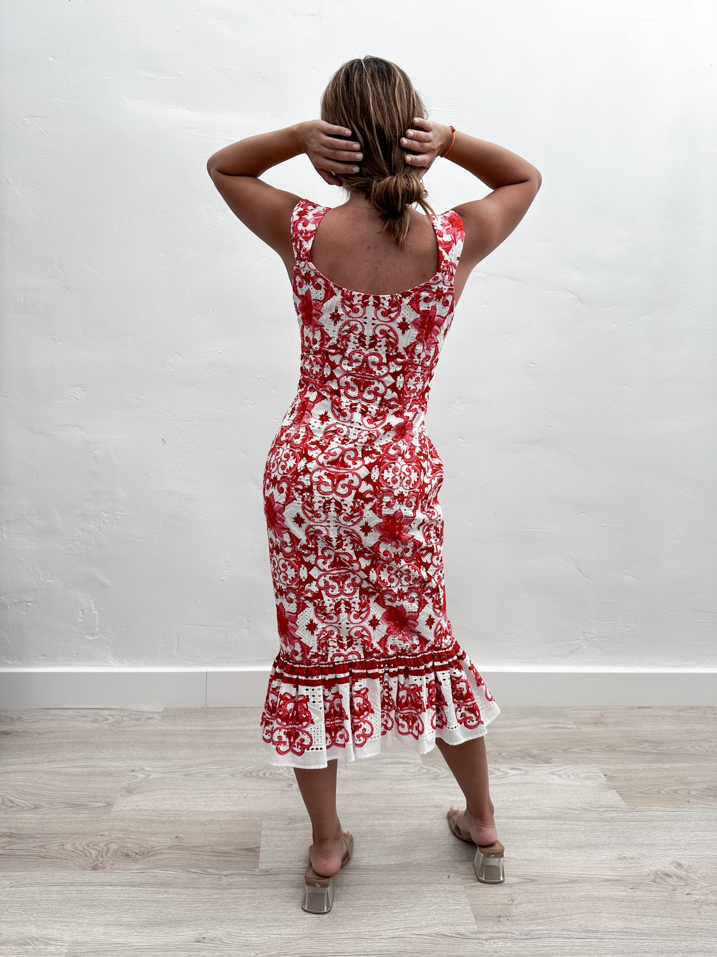 LACE COTTON DRESS