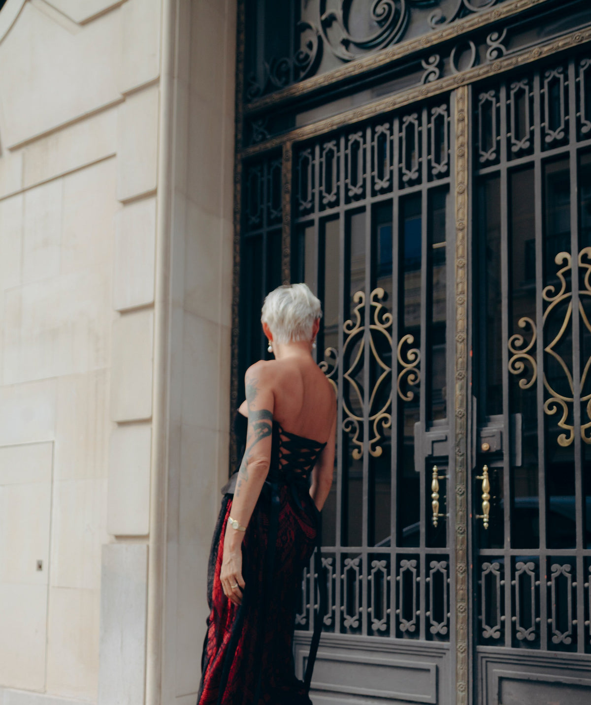 BLACK VELVET CORSET & DOUBLE SKIRT SET
