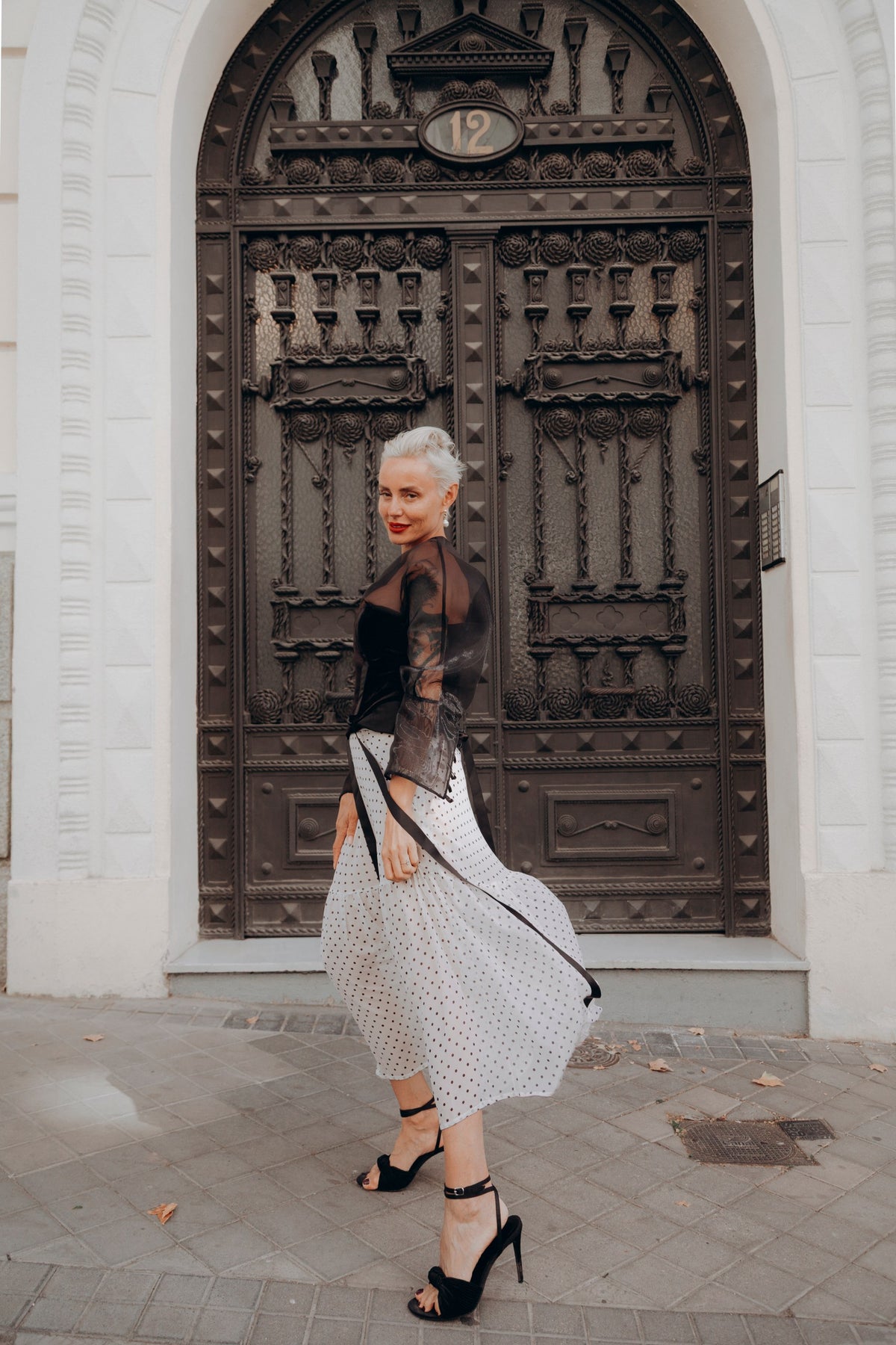POLKA DOT MIDI SKIRT