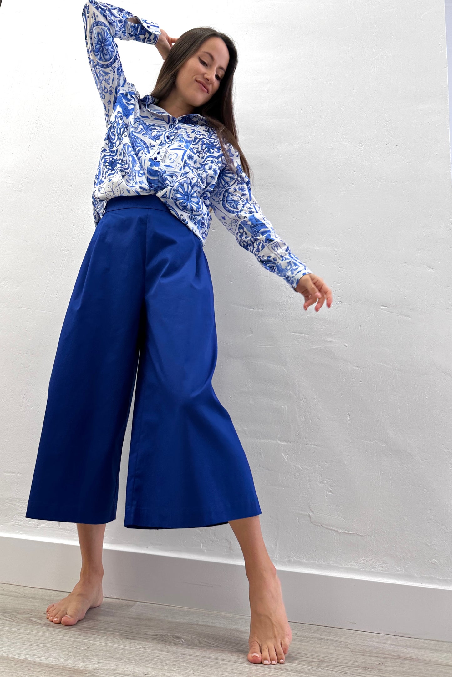 WIDE COTTON TROUSERS