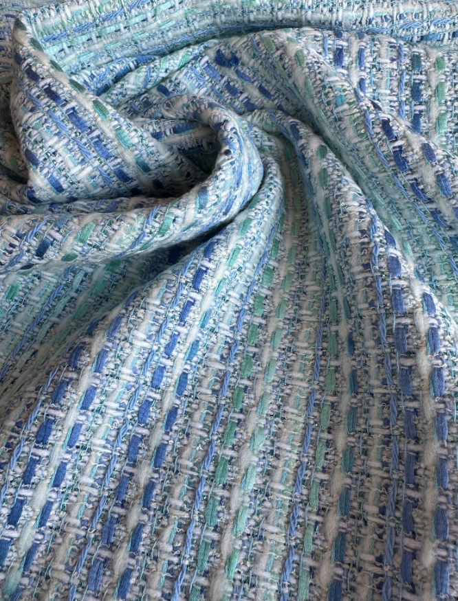 AQUAMARINE WOOL TWEED