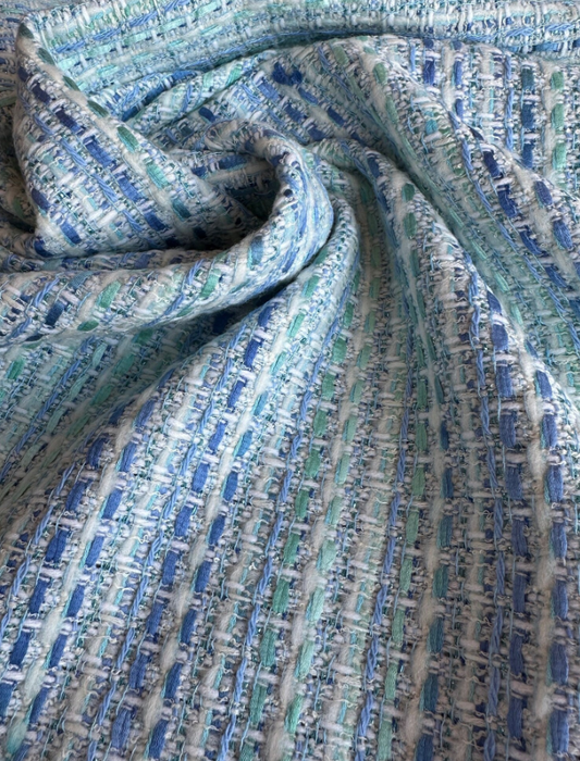 AQUAMARINE WOOL TWEED