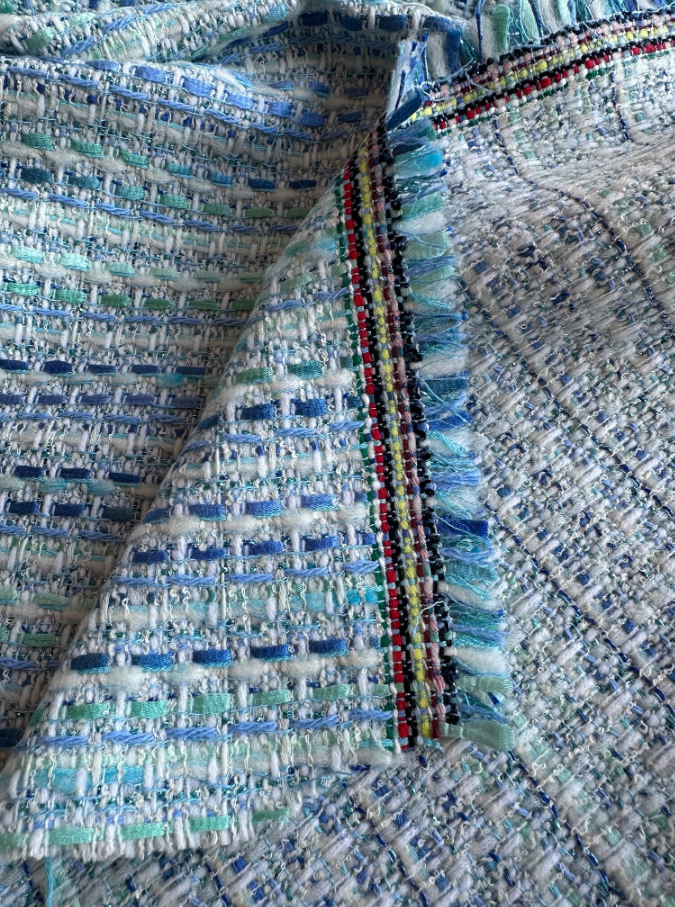 AQUAMARINE WOOL TWEED
