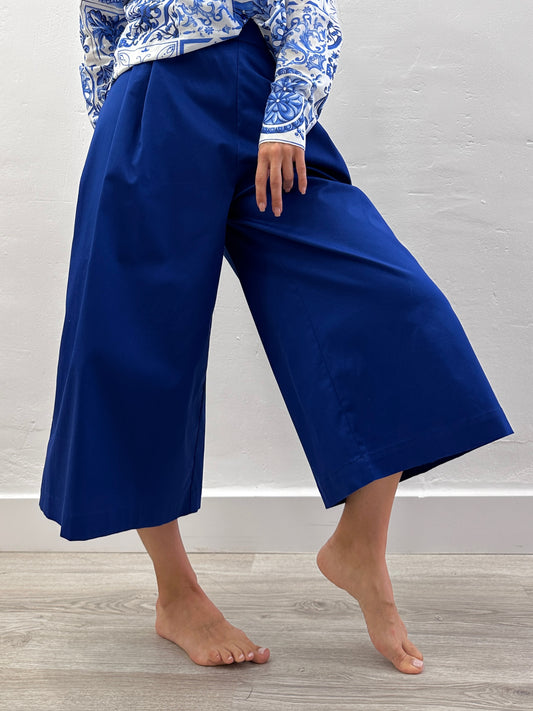 WIDE COTTON TROUSERS