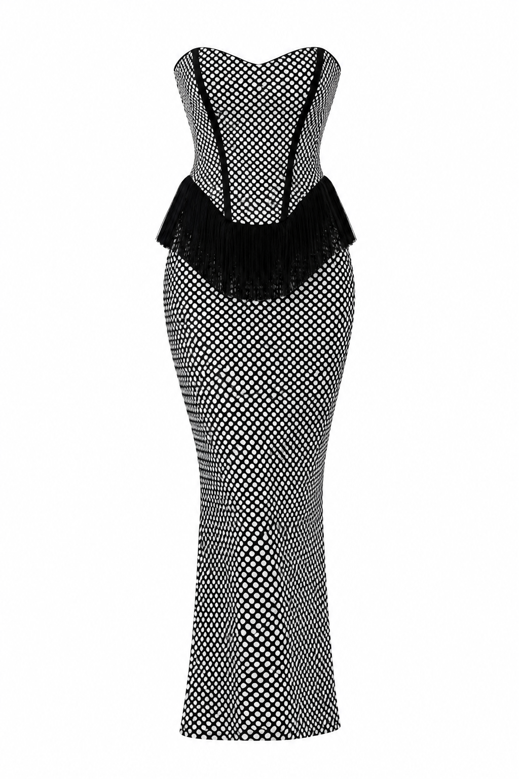 SET: POLKA DOT CORSET & MIDI SKIRT