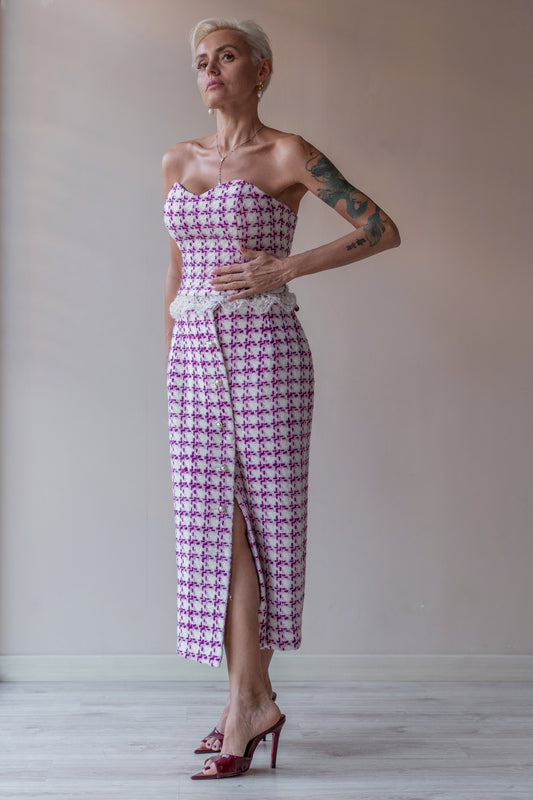 SKIRT TWEED MIDI