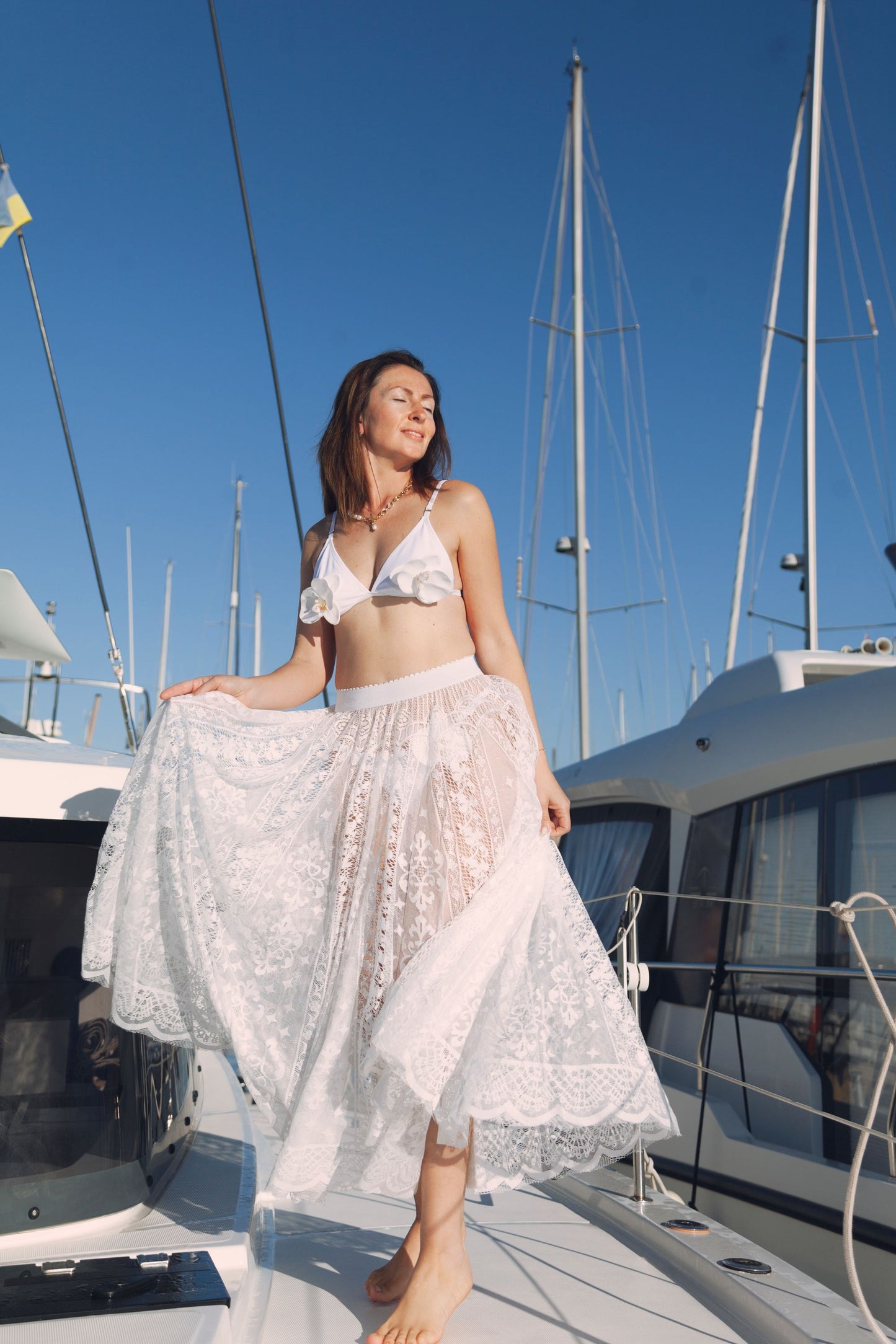 WHITE BEACH MAXI SKIRT