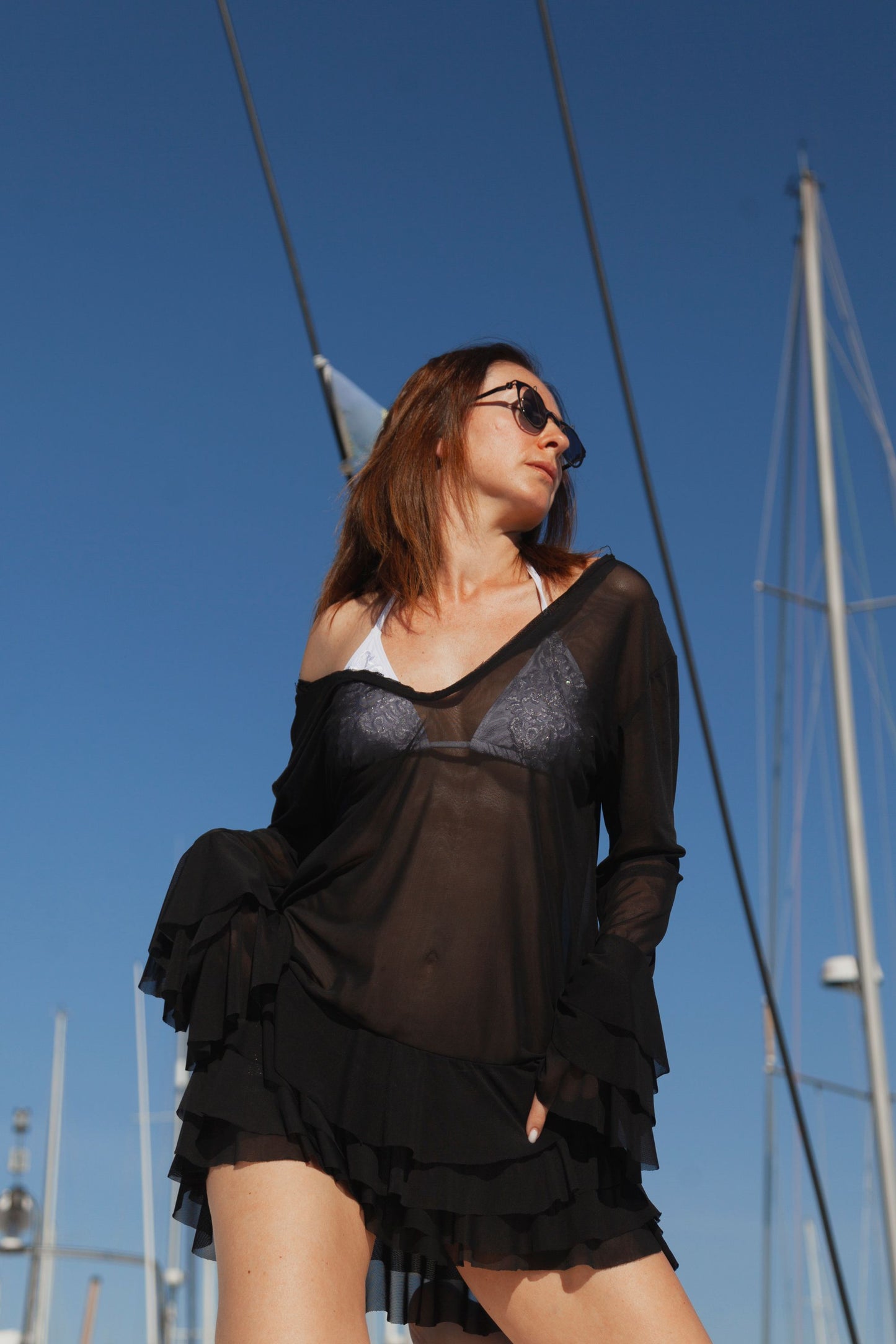 BLACK BEACH DRESS