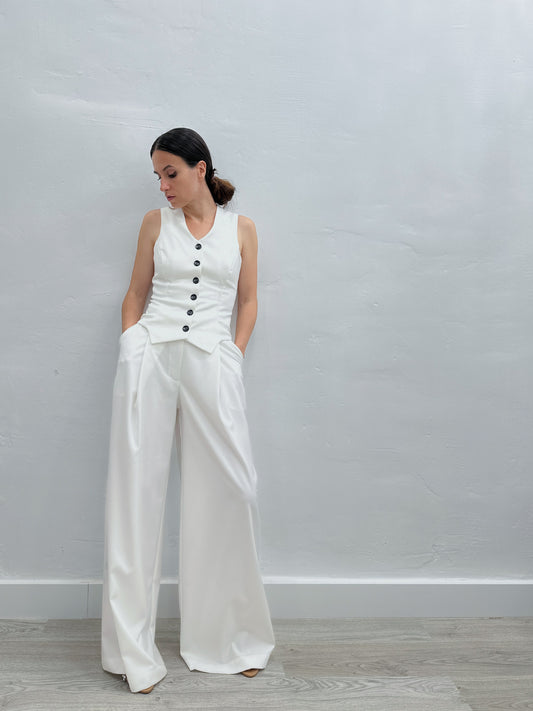 COTTON TROUSERS PALAZZO