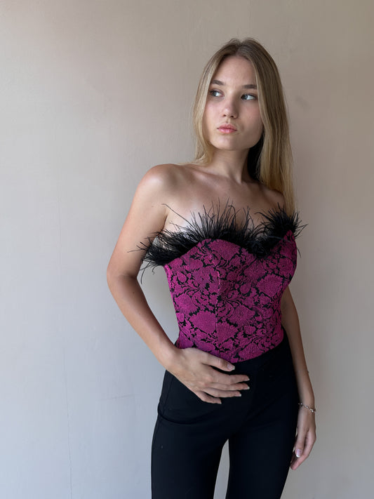 SILK JACQUARD CORSET